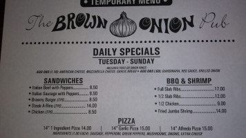 The Brown Onion menu