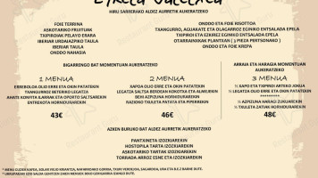 Elketa Jatetxea menu