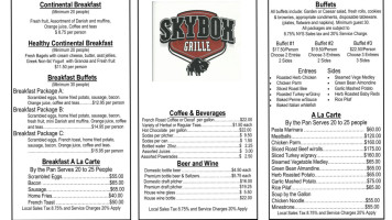 Skybox Grille menu