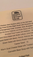 Hayes Street Grill menu