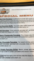 Georgia’s Pancake House menu