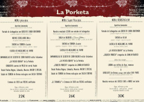 La Porketa menu