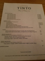 Tinto Wine And Cheese Chesapeake menu