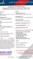 Davids Soundview Catering menu