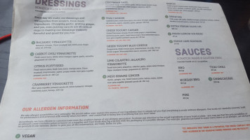 Corelife Eatery menu