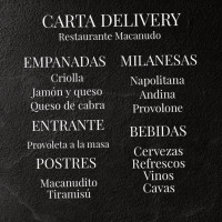 Macanudo menu