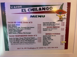 Taqueria El Chilango menu