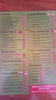 Kebab Azpeitia Pizzería menu