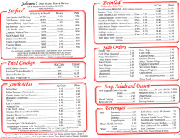 Johnsons Door County Fish Shrimp menu
