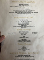 Rincon Melania menu