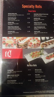 Zono Sushi Glendale menu