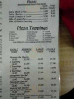 Tony's Pizzeria menu