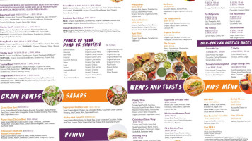 Vitality Bowls San Ramon menu