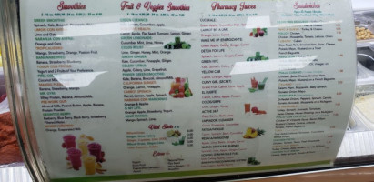 Wata Berry menu