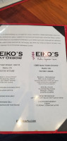 Eiko's Fish Market menu