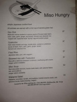 Miso Hungry menu