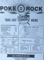 Poke Rock Atlanta Bowl Grill menu