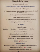 Bar Restaurant Pirineus menu