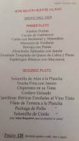 Olano menu