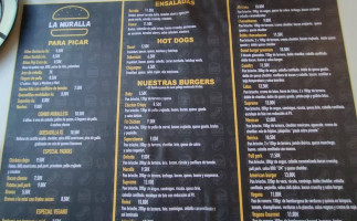 Hamburguesería La Muralla menu