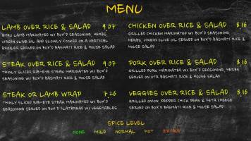 Boxd Kitchen menu