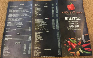 La Pala Rossa menu