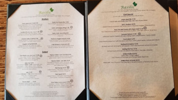 Basilic Essentially Thai menu