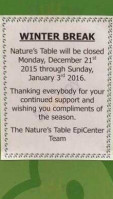 Natures Table Epicenter food