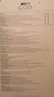 Cod Seafood House Raw menu