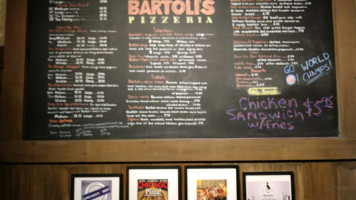 Bartoli's Pizzeria menu