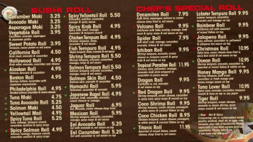 Hibachi Express Japanese menu