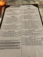 Da Claudio menu