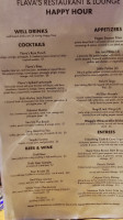 Flava's And Lounge menu