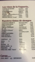 La Vaqueria menu