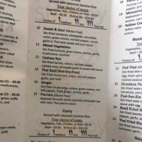 Thai Kitchen menu