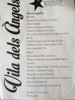 Vila Dels Angels menu