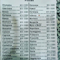 Pizzería Italiana La Rambla menu