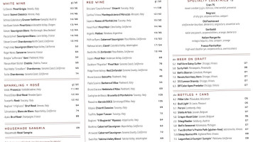 Frasca Pizzeria & Wine Bar menu