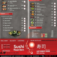 Sushi Naarden menu