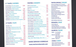 Mariño menu