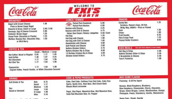 Lexis Drink Barn menu