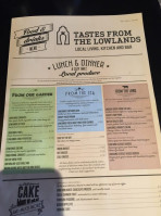 Tastes From The Lowlands menu