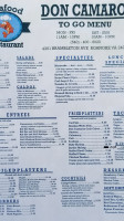 Don Camaron Seafood menu