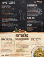 Kosher Grill menu