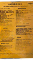 Carniceria La Pasiega menu