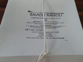 North Jersey Ravioli menu