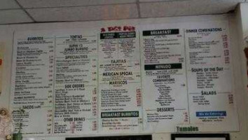 Abarca's Taco Pub menu