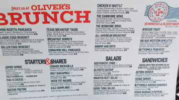 Oliver's Astoria menu