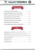 Xaloc Pizzeria Pastisseria menu