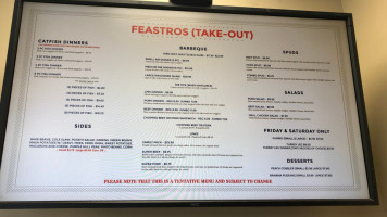 Feastros menu